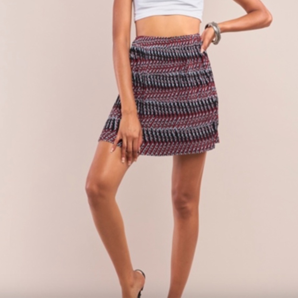 Pleated Mini Skirt size XS Sugar Lips Multi Color